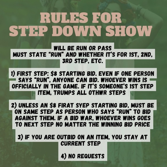 Rules for Step Down Show - Picture 2 of 2